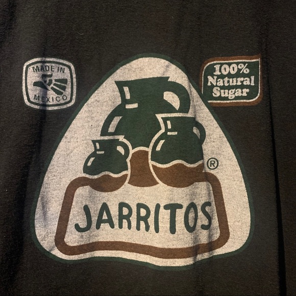 JARRITOS Company Logo Mens Black T-Shirts Size Used Sz XL S/S Mexico Drink Soda - Picture 4 of 4